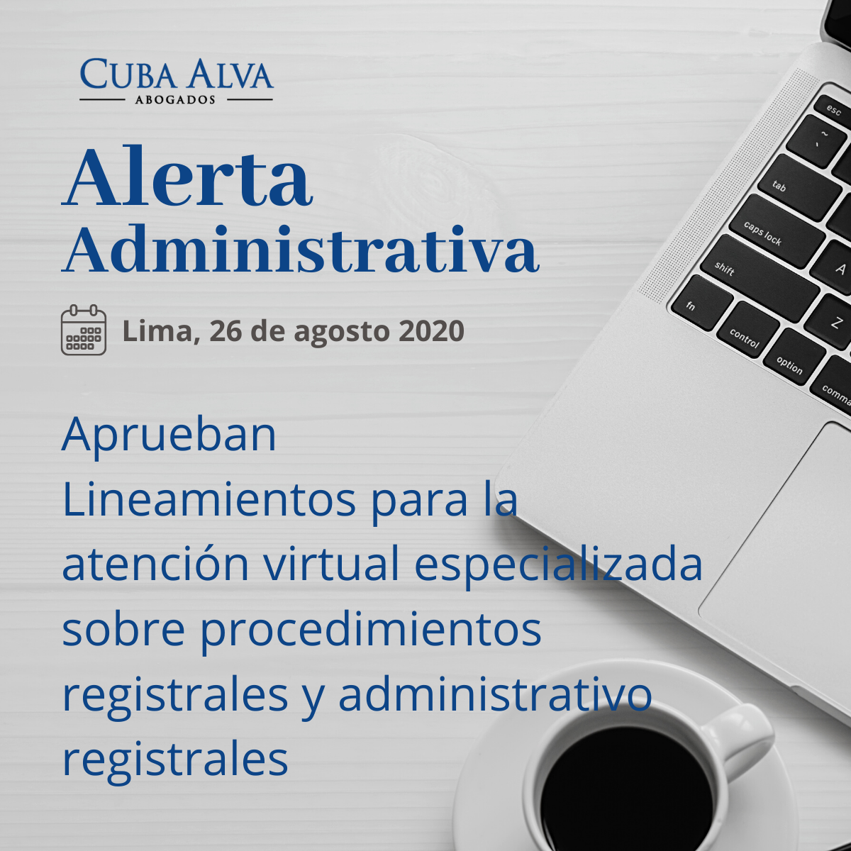 Alerta Administrativa - 26. Agosto 2020