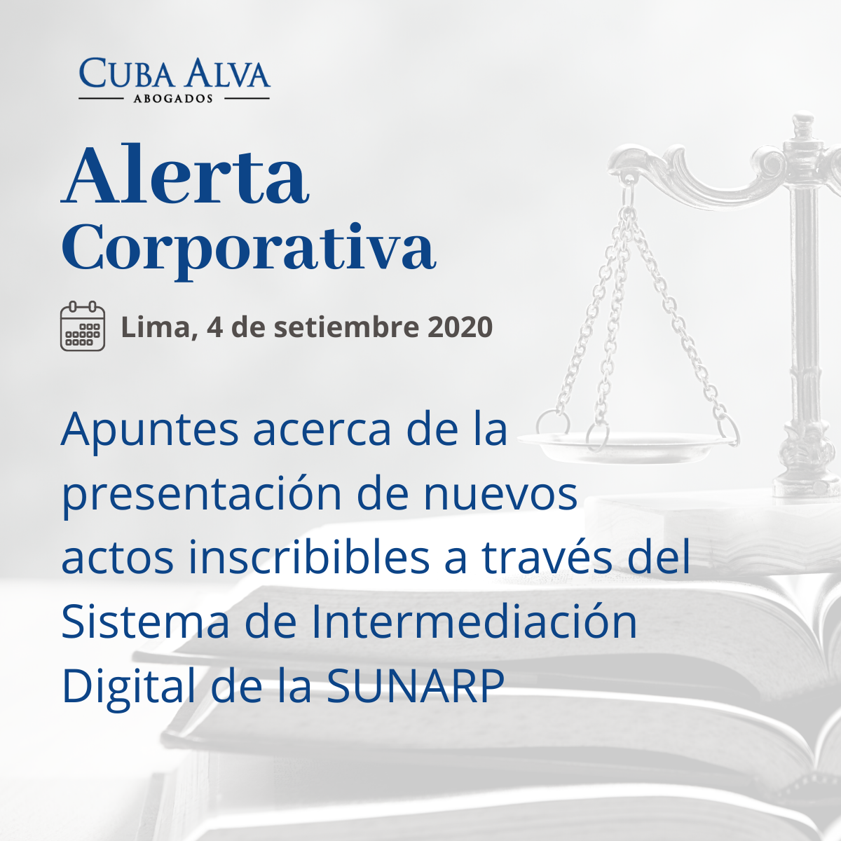 Alerta Corporativa - 04. Setiembre 2020