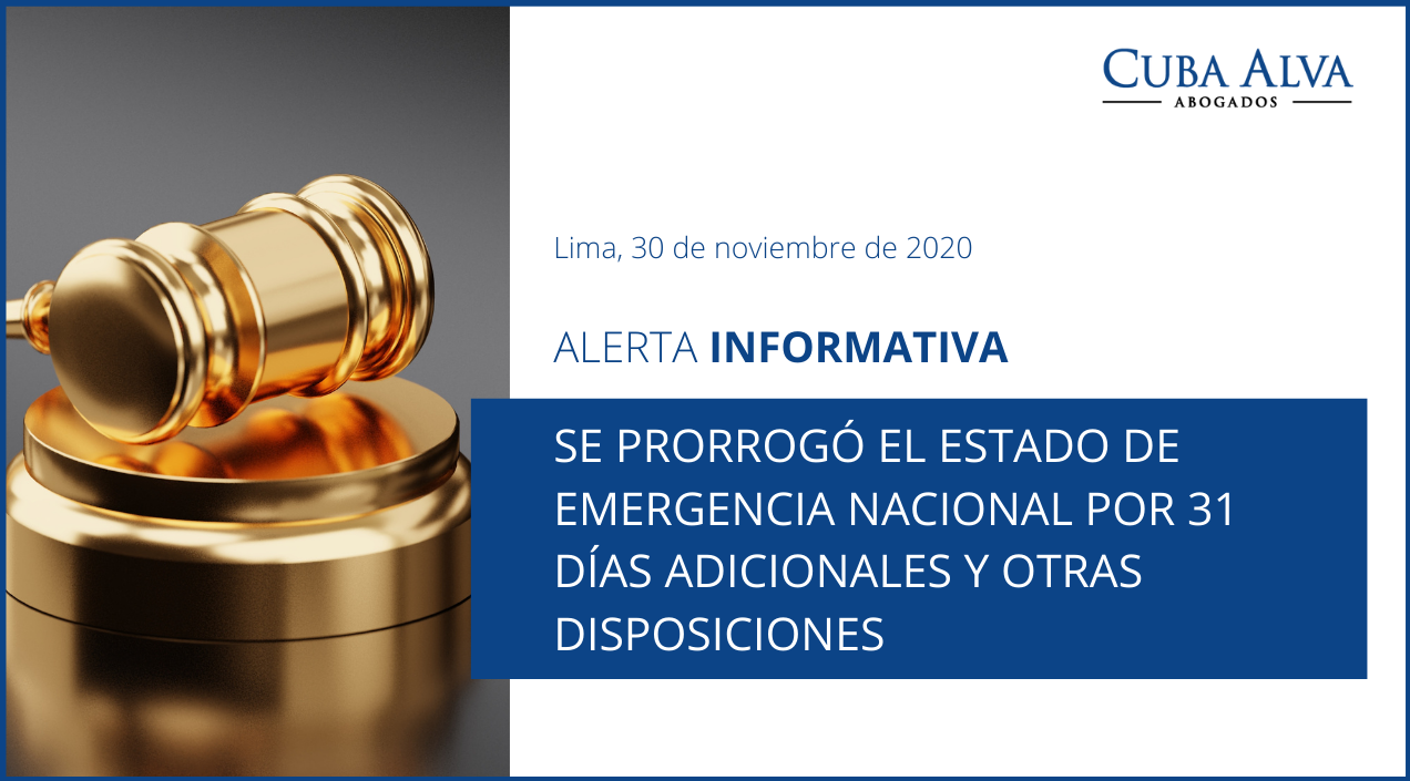 Alerta Informativa — 30 de Noviembre de 2020