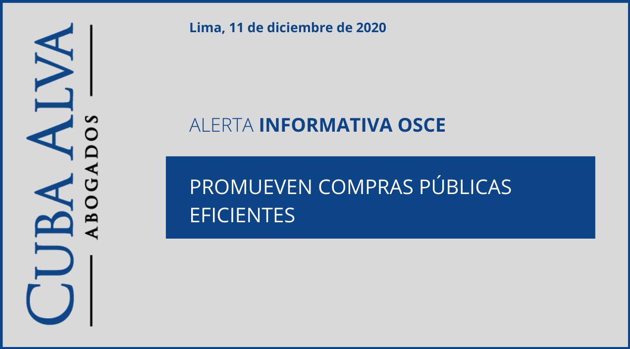 Alerta Informativa OSCE — 11 de Diciembre de 2020