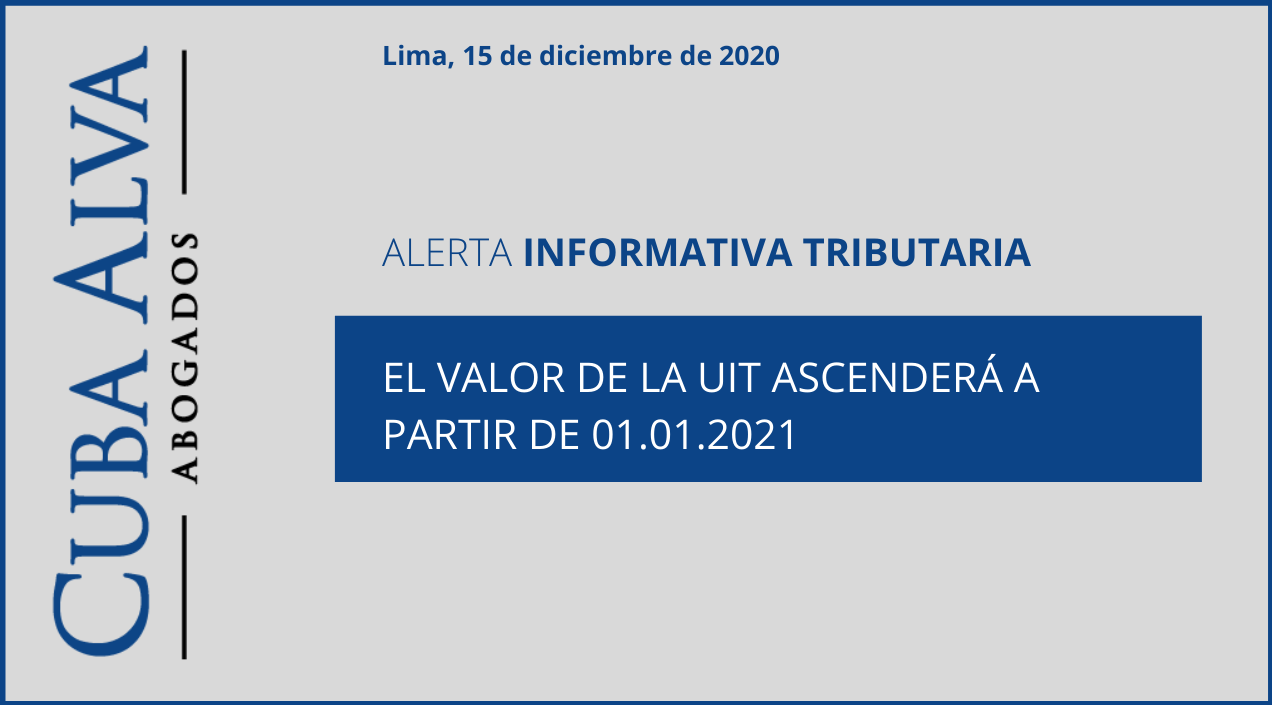 Alerta Informativa Tributaria — 15 de Diciembre de 2020