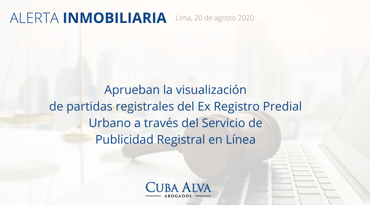 Alerta Inmobiliaria — 20 de Agosto de 2020