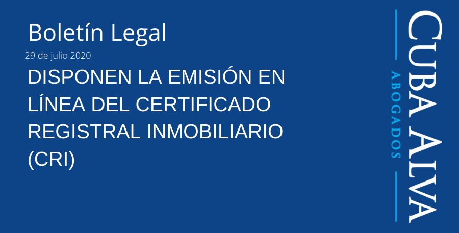 Alerta Legal - 29. Julio 2020