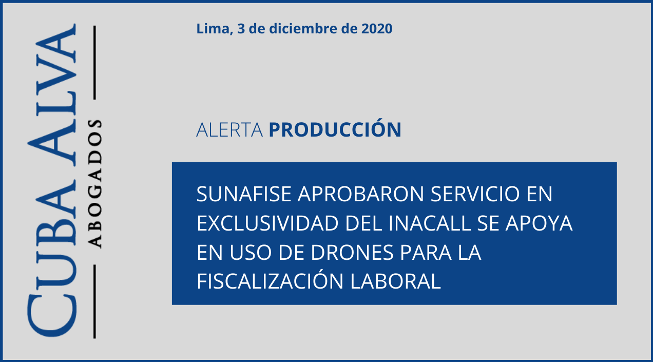 Alerta de Producción — 03 de Diciembre de 2020