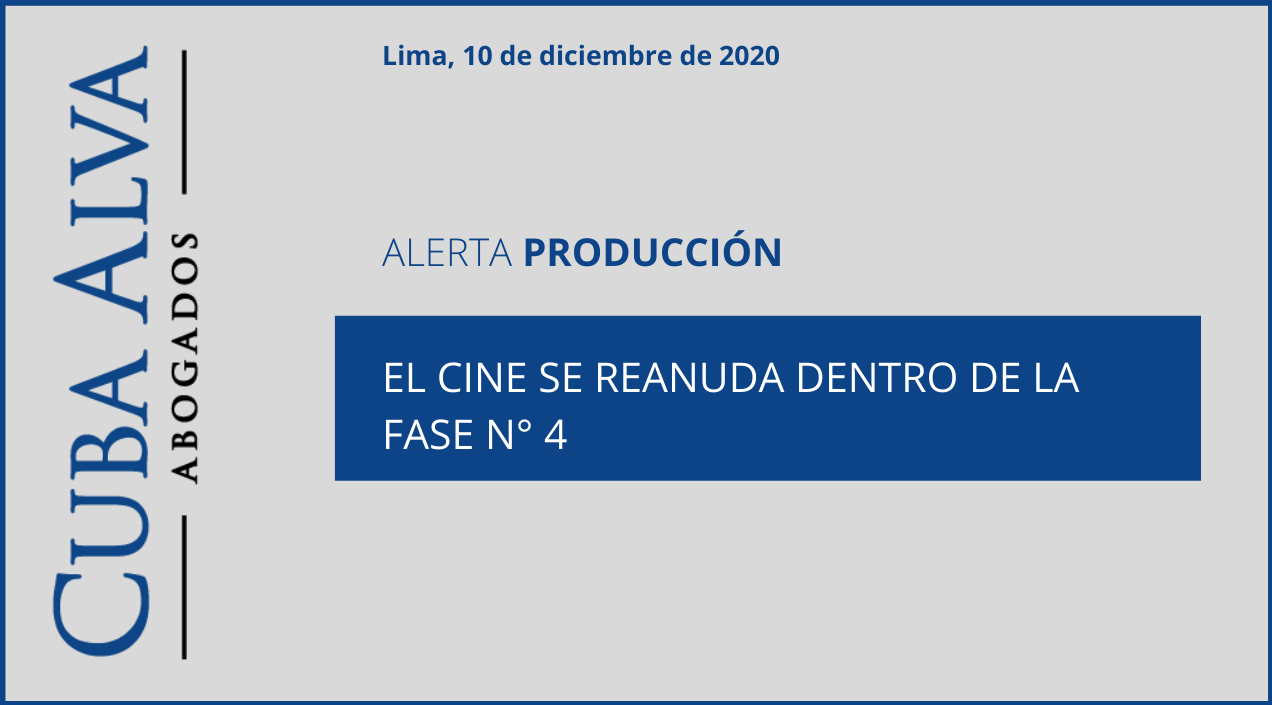 Alerta de Producción — 10 de Diciembre de 2020 (Reanudación de Cines)