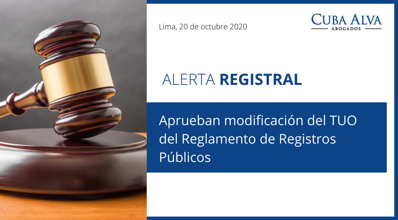 Alerta Registral — 20 de Octubre de 2020