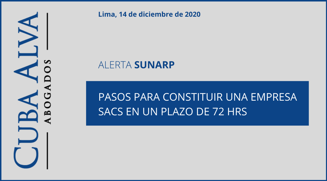 Alerta SUNARP — 14 de Diciembre de 2020