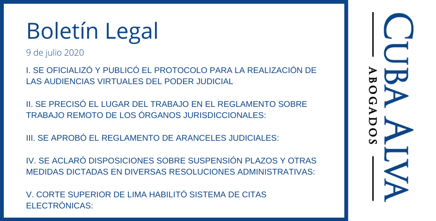 Boletín Legal - 10 de julio 2020