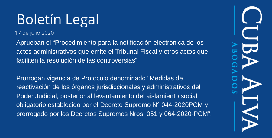 Boletín Legal - 17. Julio 2020