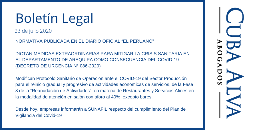 Boletín Legal - 23. Julio 2020