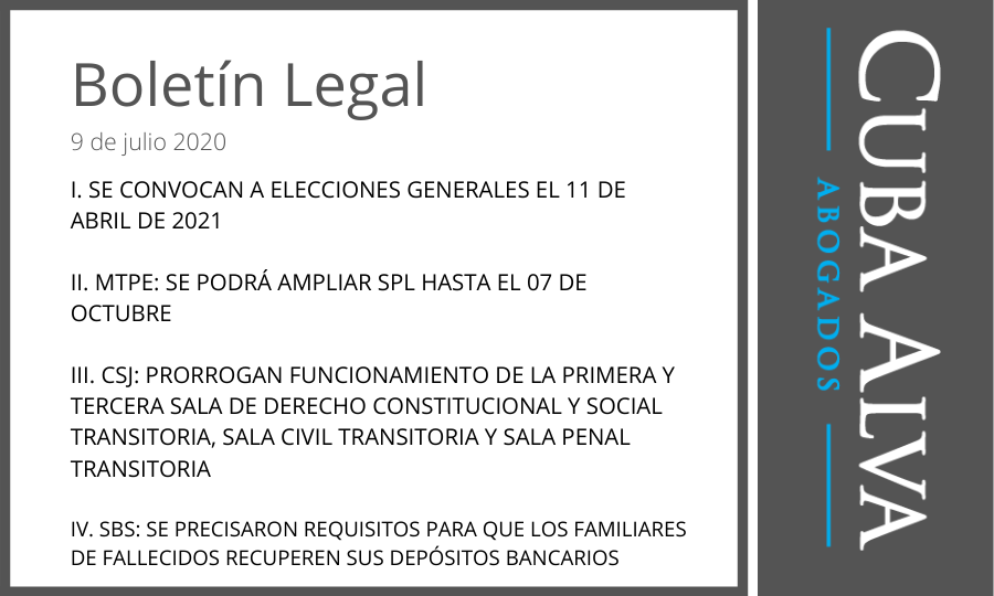 Boletín Legal - 9 de julio 2020